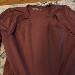 Abercrombie & Fitch Burgundy Long Sleeve Shirt